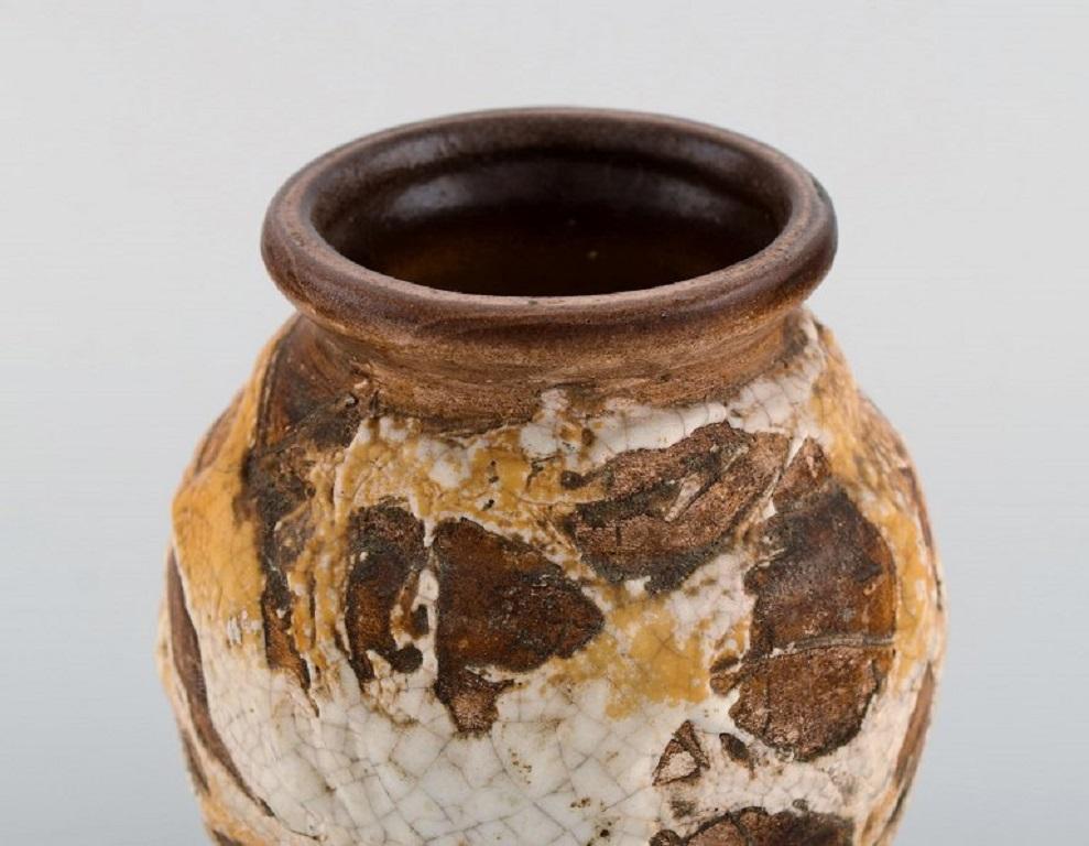 Modern Louis Dage, French Ceramist, Unique Vase in Glazed Ceramics, 1930s For Sale
