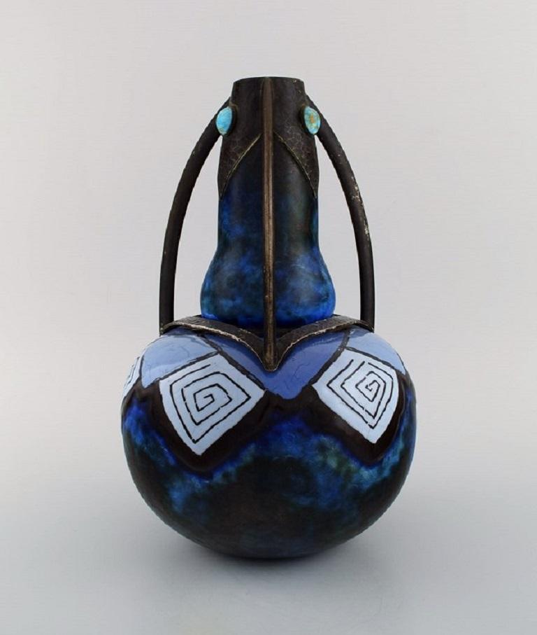 Louis Dage, French Potter, Large Art Deco Vase, 1920s In Excellent Condition In Copenhagen, DK