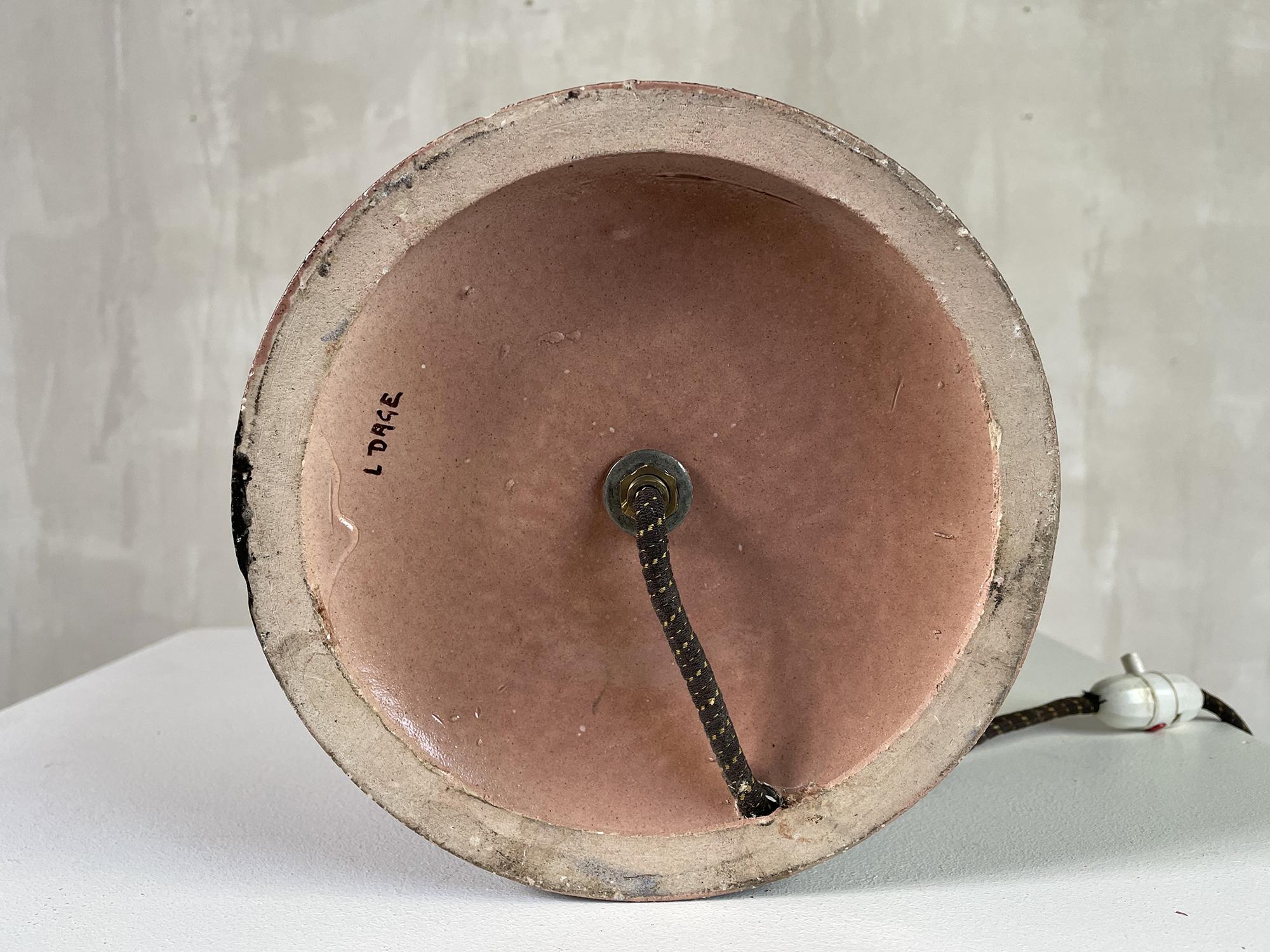 Ceramic Louis Dage (1885-1961), Table lamp, France 1930 For Sale