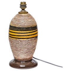 Louis Dage art deco 1940 20th century colored ceramic table lamp 25 cm