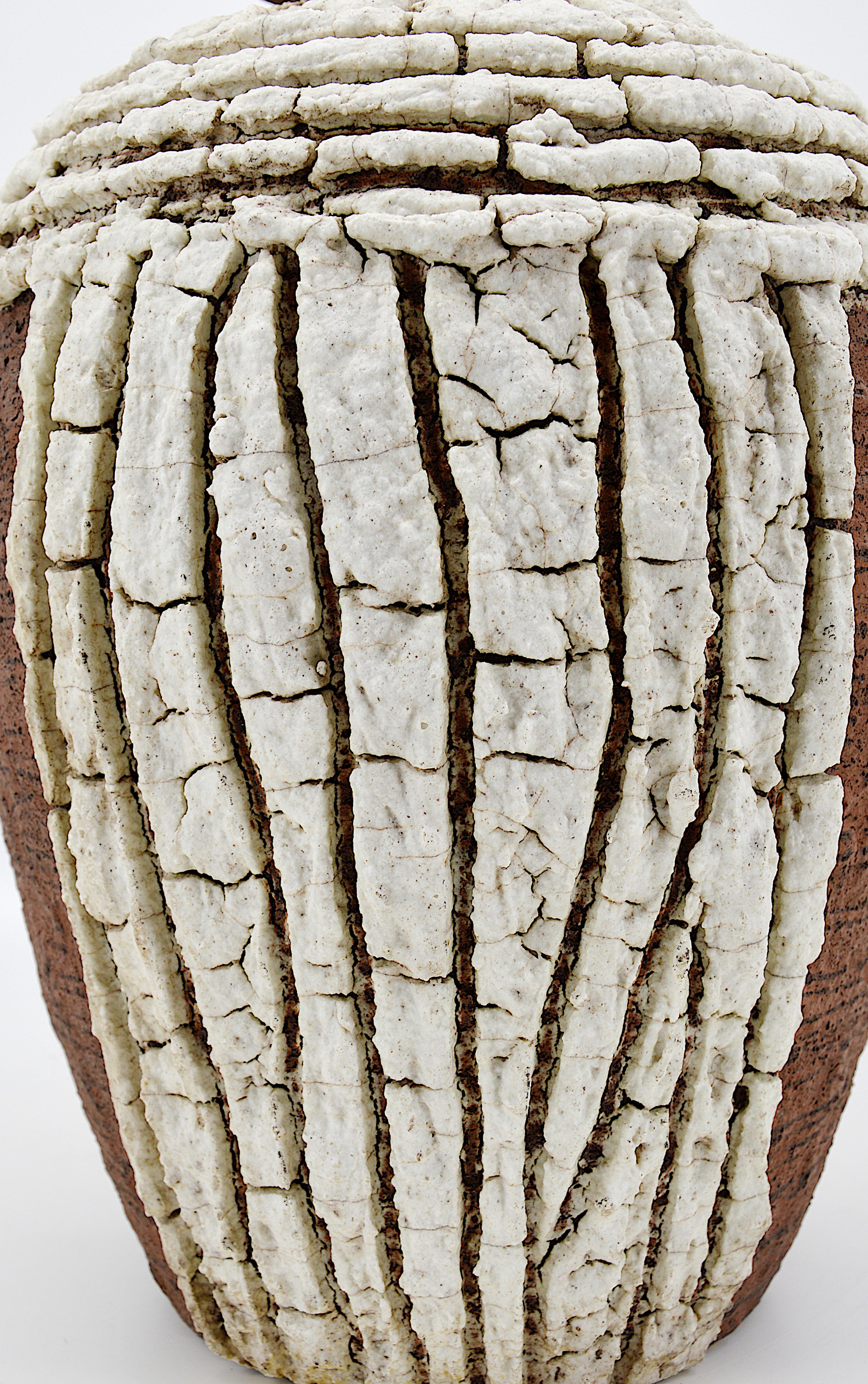 Louis Dage Art Deco Africanist Stoneware Vase, 1920 In Excellent Condition For Sale In Saint-Amans-des-Cots, FR