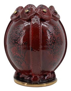 Louis Dage Art Deco Stoneware Vase, 1920