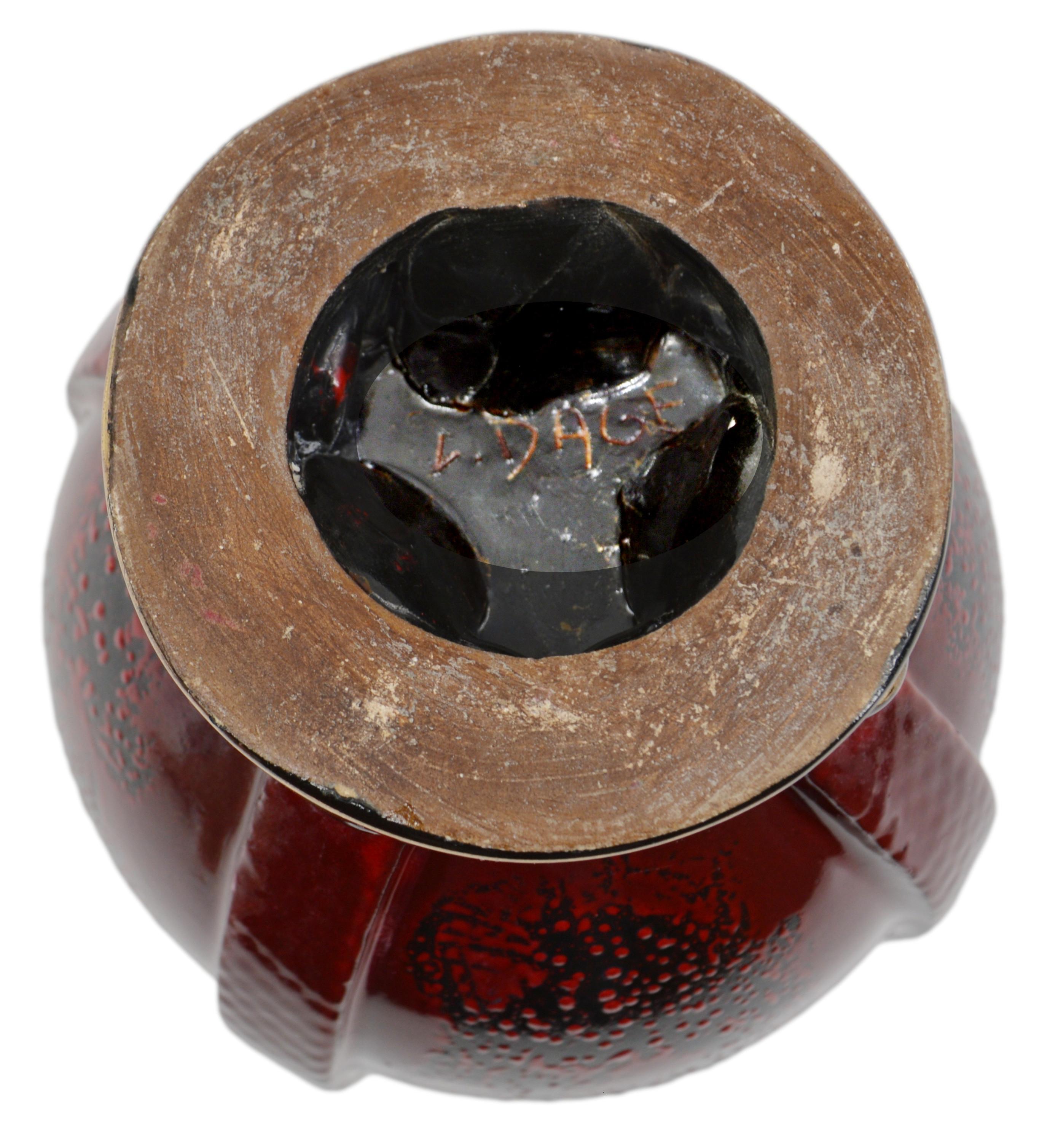 Vaso in gres Art Deco di Louis Dage, 1920 in vendita 1