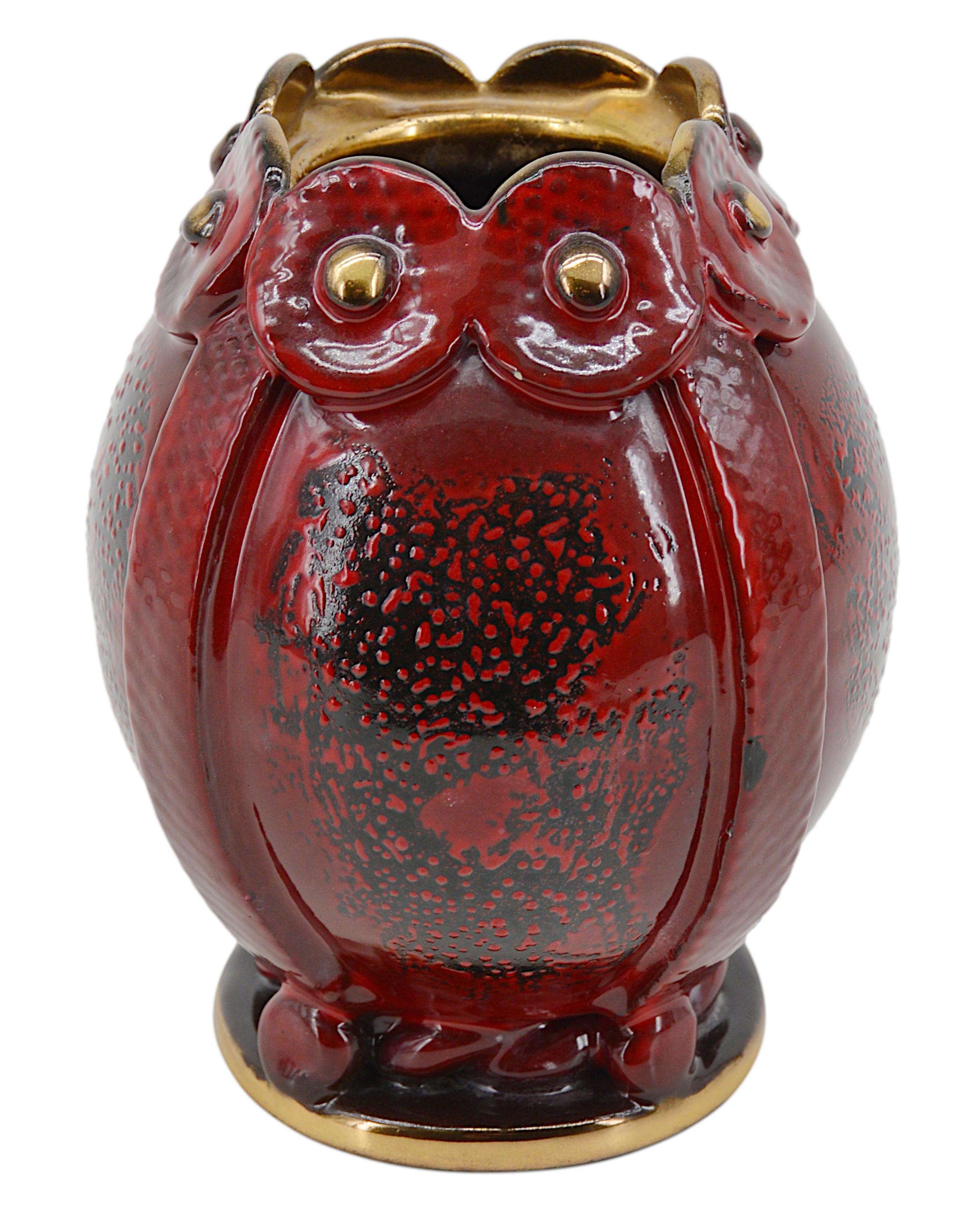 Vaso in gres Art Deco di Louis Dage, 1920