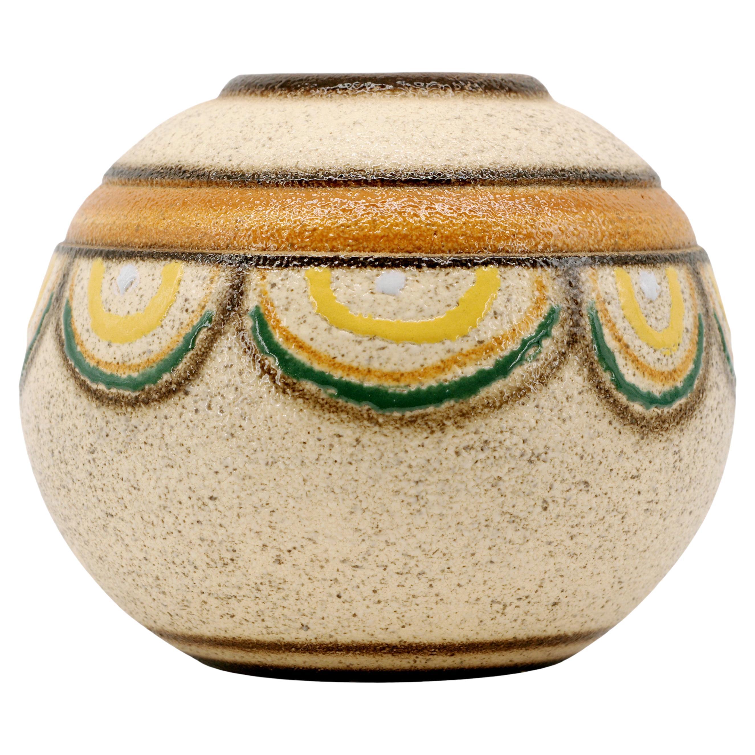 Vaso in gres art déco Louis Dage, ceramica smaltata, Francia, 1920 in vendita