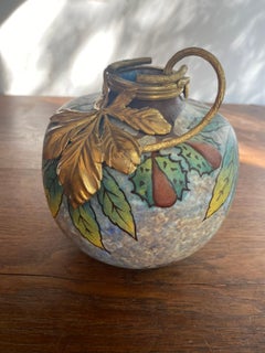 Louis Dage, Art Deco Vase in Céramique and Bronze, circa 1920/1930