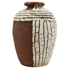 Louis Dage French Art Deco Africanist Stoneware Vase, ca.1930