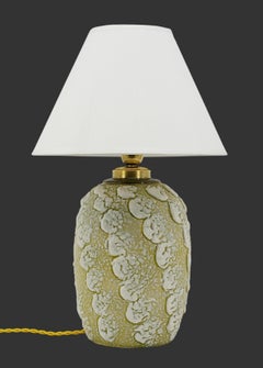 Louis Dage French Art Deco Stoneware Table Lamp, 1920