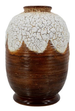 Vaso in gres Art Deco francese di Louis Dage, 1920