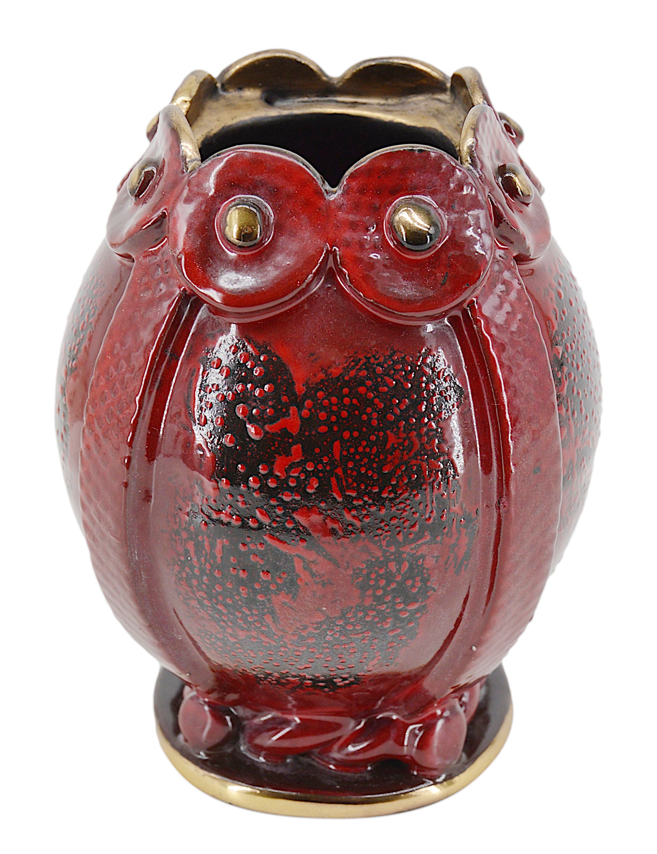 Französische Louis Dage-Vase aus Steingut im Art déco-Stil, 1930 im Angebot 1