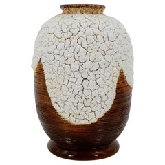 Louis Dage French Art Deco Stoneware Vase, 1930