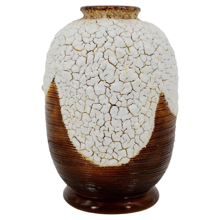 Louis Dage French Art Deco Stoneware Vase, 1930 For Sale