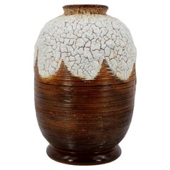 Vase en grès Art Déco français de Louis Dage, 1920