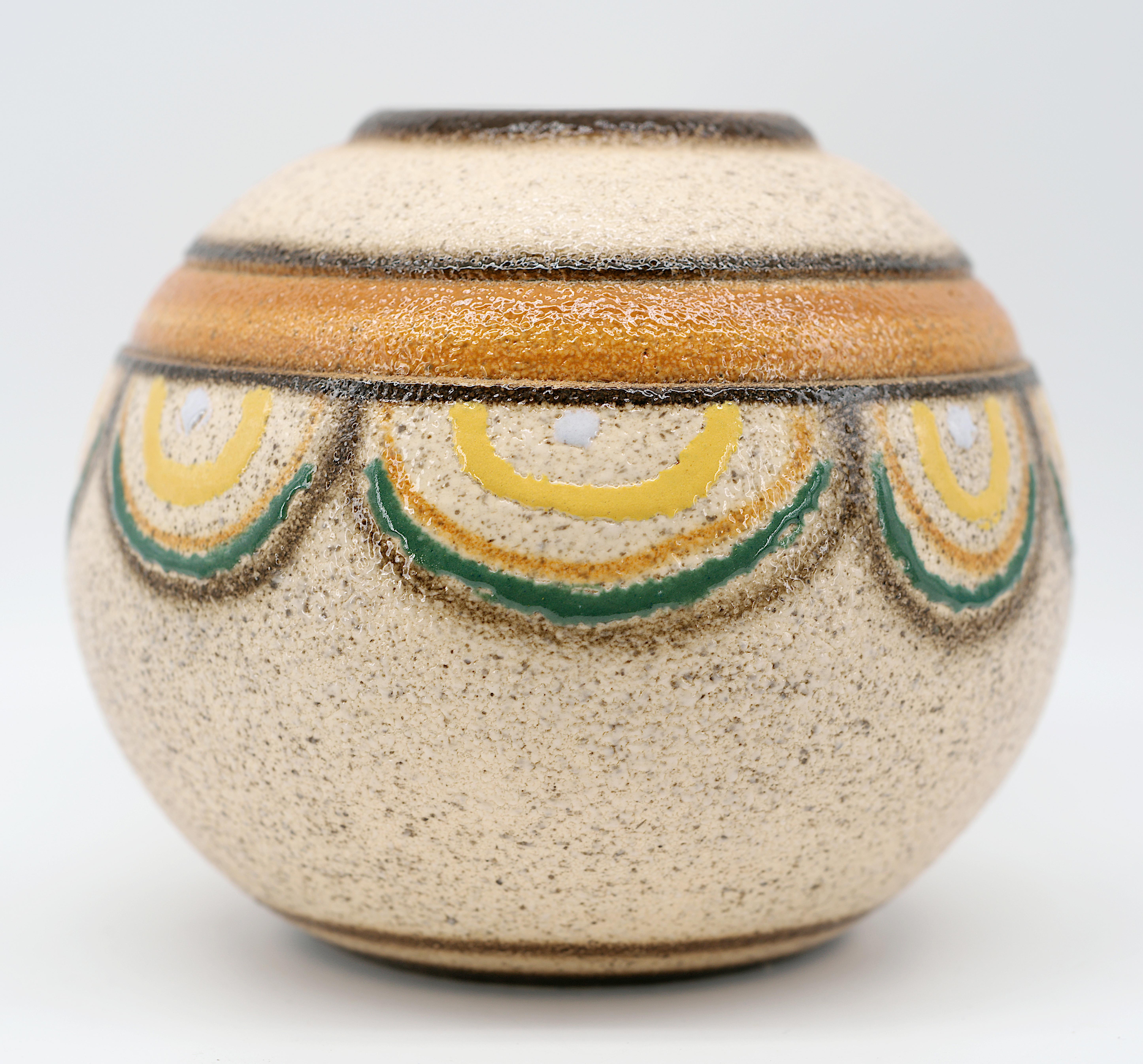 Vaso in gres francese Art Déco Louis Dage, 1920 In condizioni ottime in vendita a Saint-Amans-des-Cots, FR