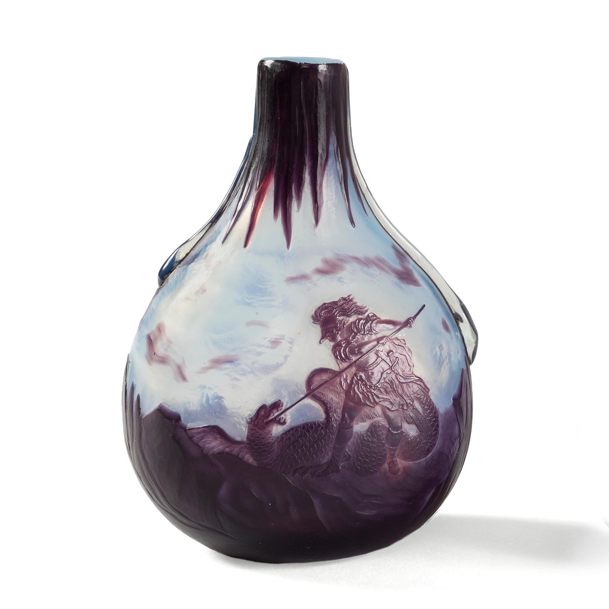 Art Nouveau Saint Louis Damon coppia di 