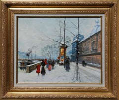 Lungo la Senna, Paesaggio dipinto da Louis Dancourt
