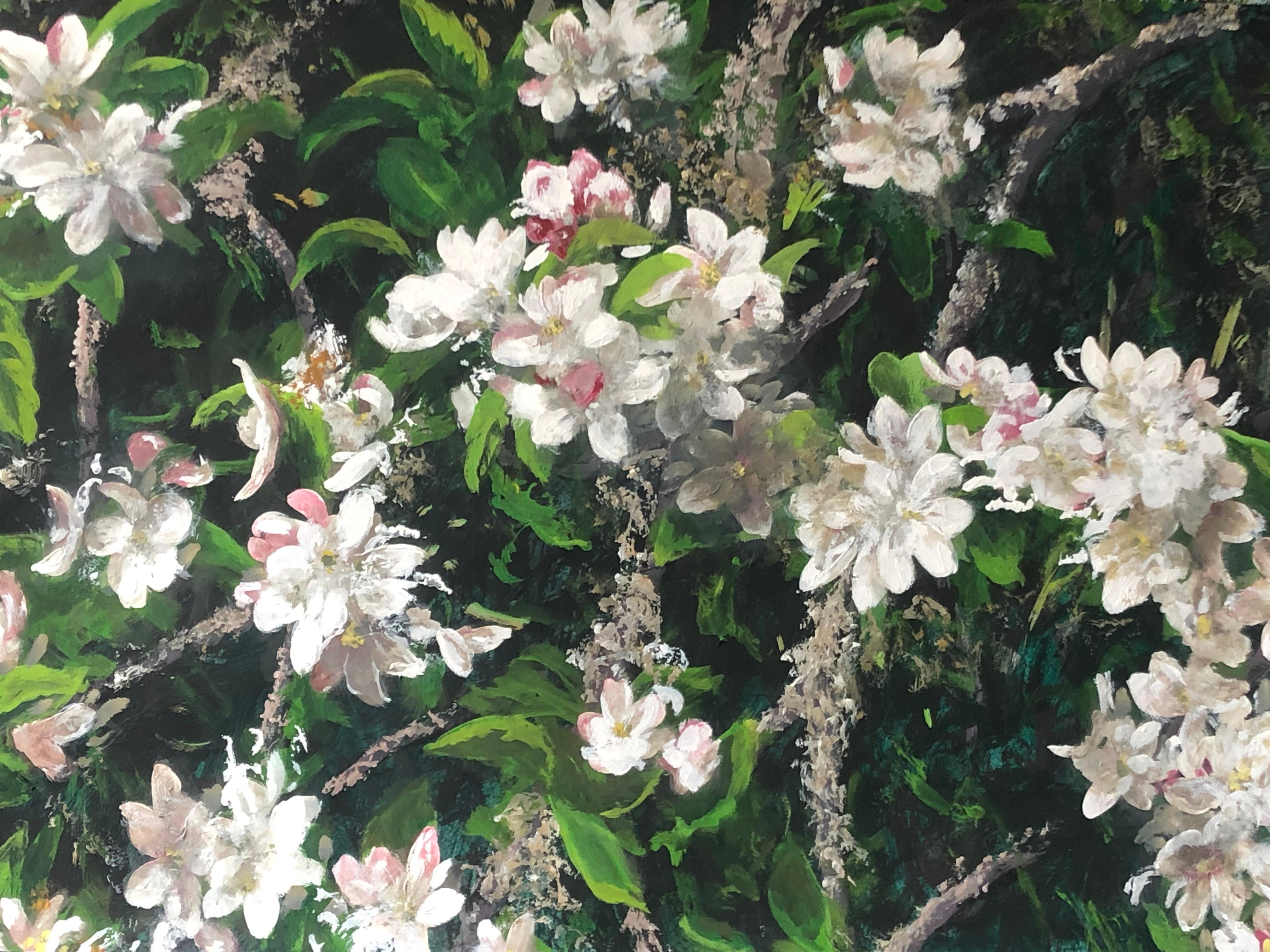 Fleurs de pommier - Painting by Louis Danicher