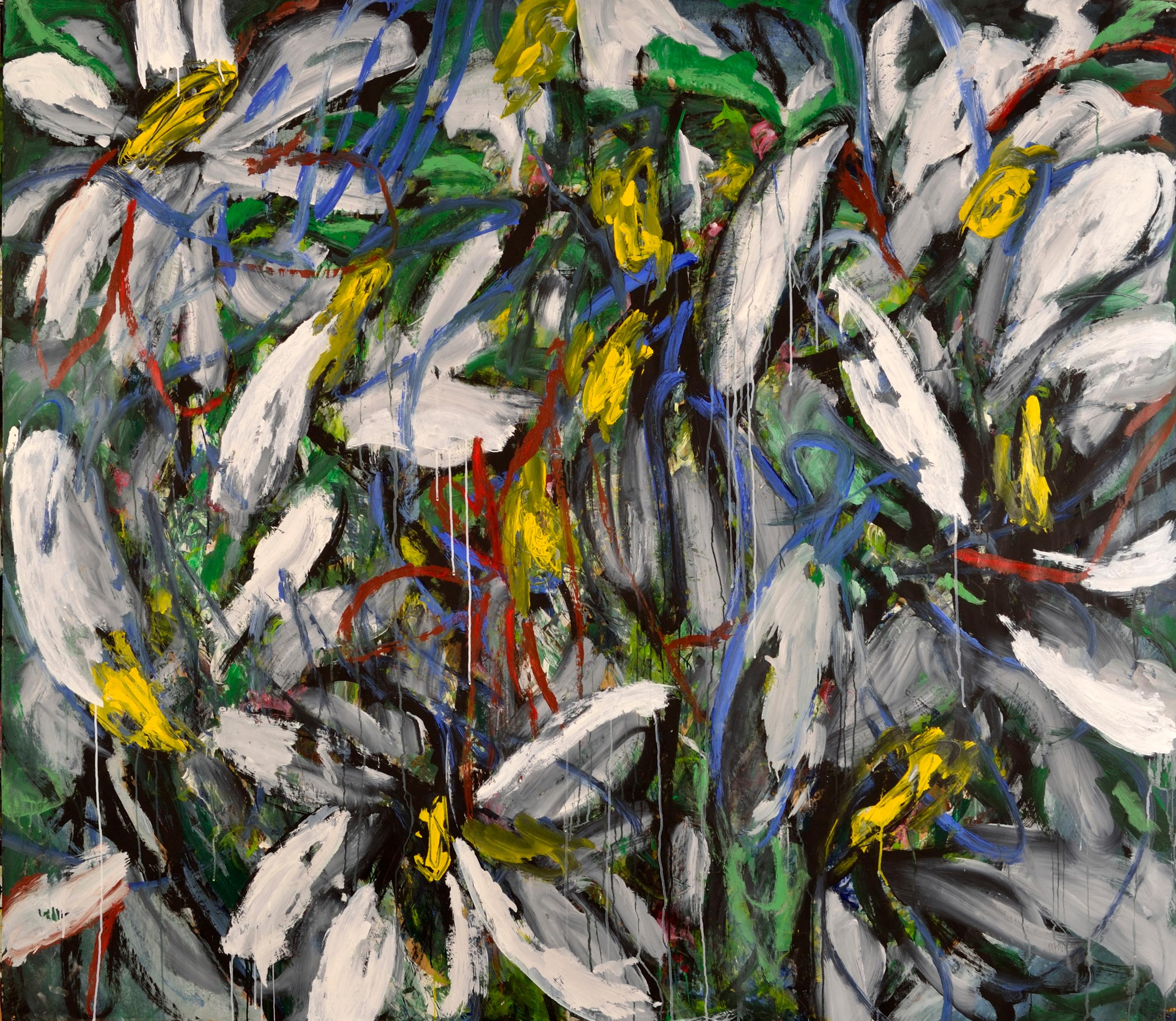 Louis Danicher Landscape Painting – Margeriten