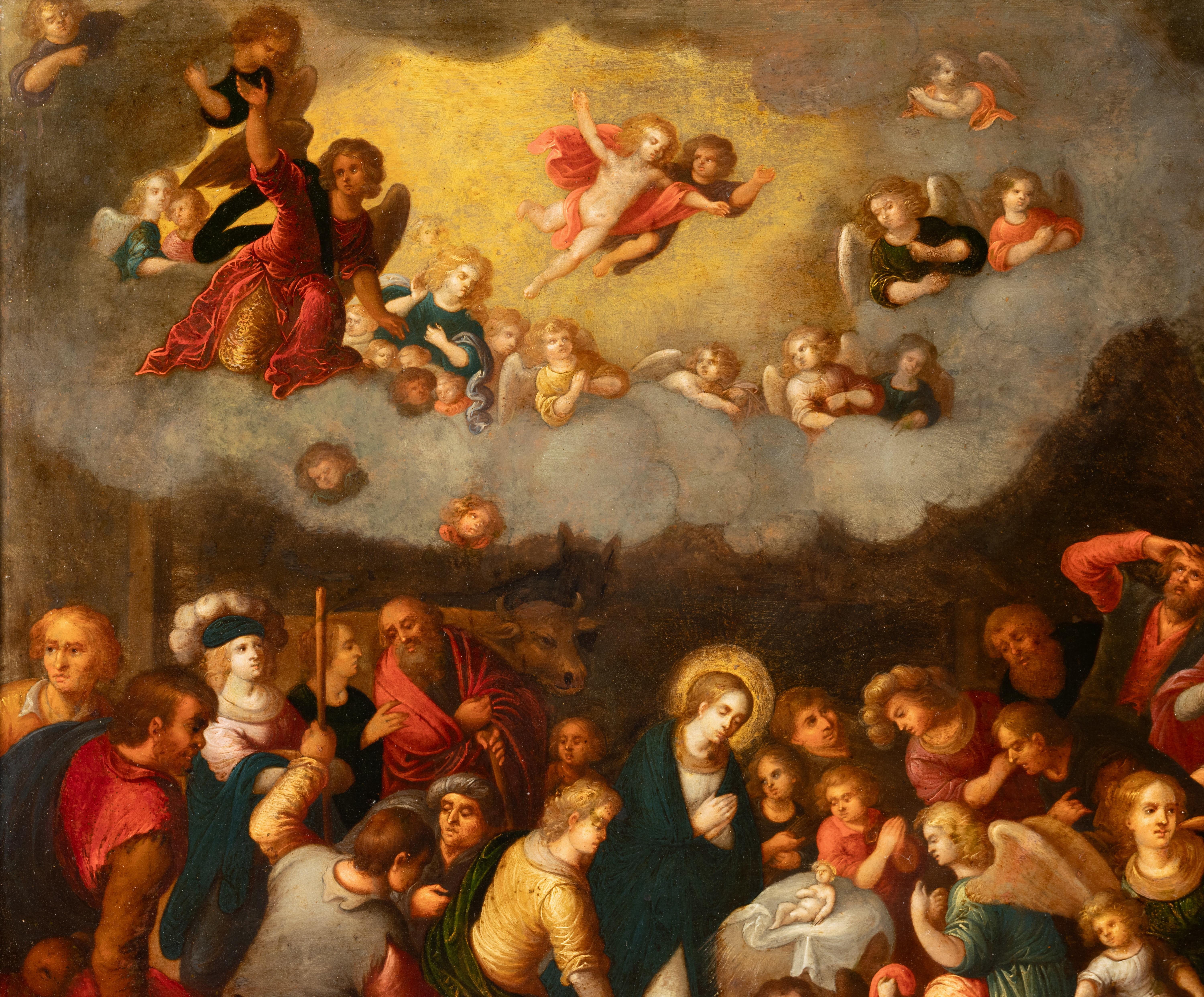 Adoration of the Shepherds, attributed to Louis de Caullery, early 17th century For Sale 2