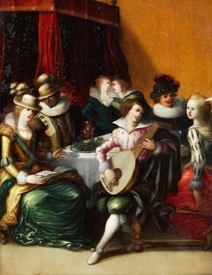 An elegant company - Attributed to Louis de Caullery (1580-1621)