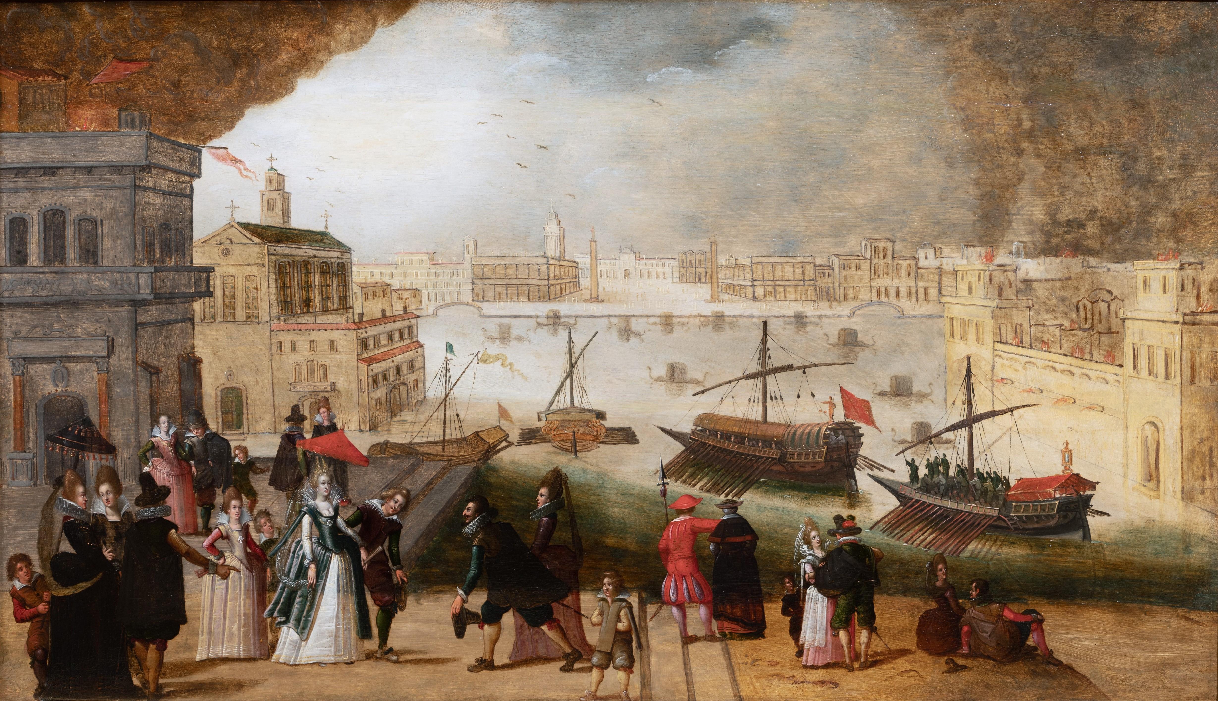 Christi Himmelfahrt in Venedig, Louis De Caullery (1582-1621), Flemish 17. – Painting von Louis de Caullery
