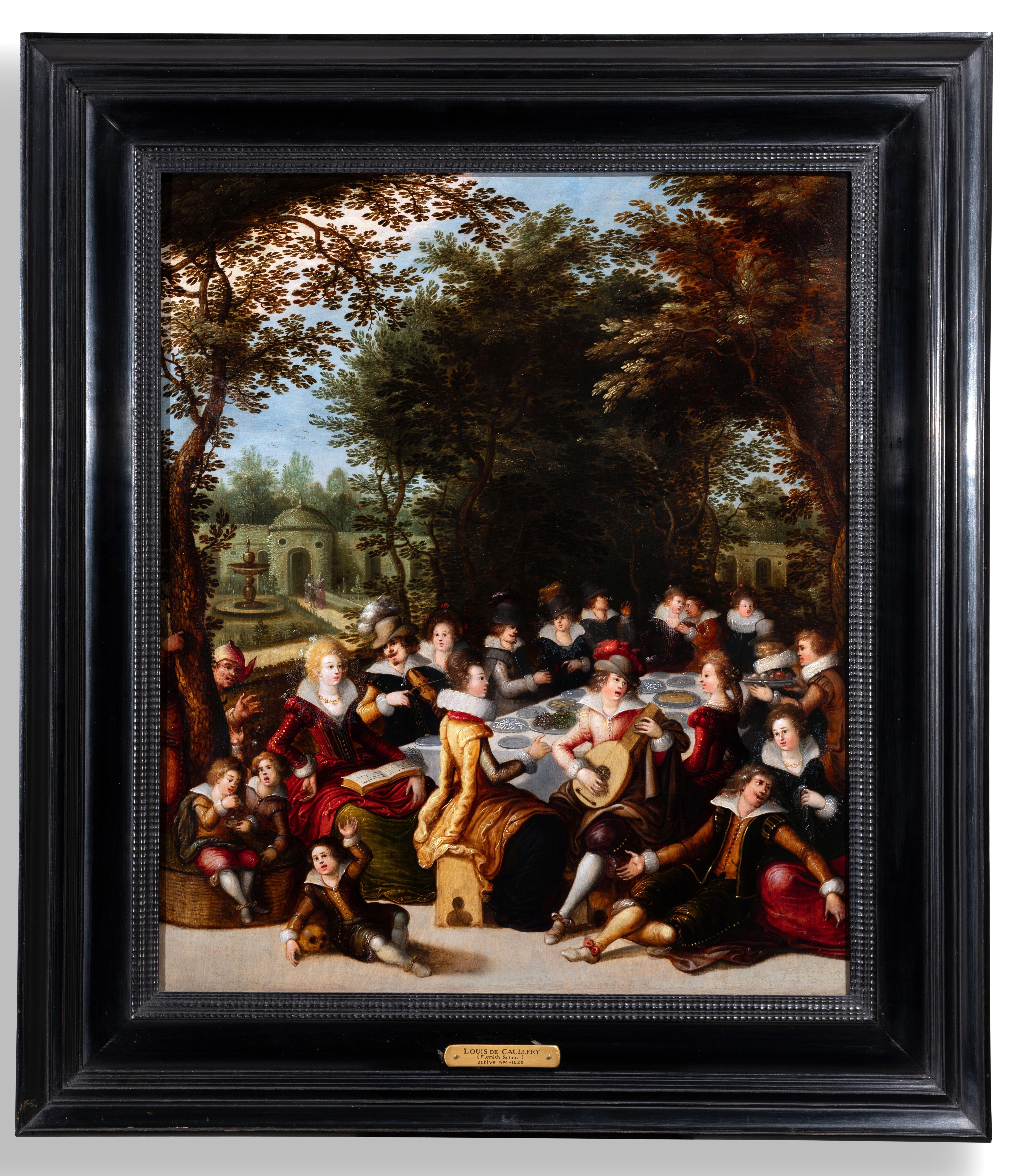 Feast in the Garden of Love, 17th century Antwerp, Louis de Caullery For Sale 1