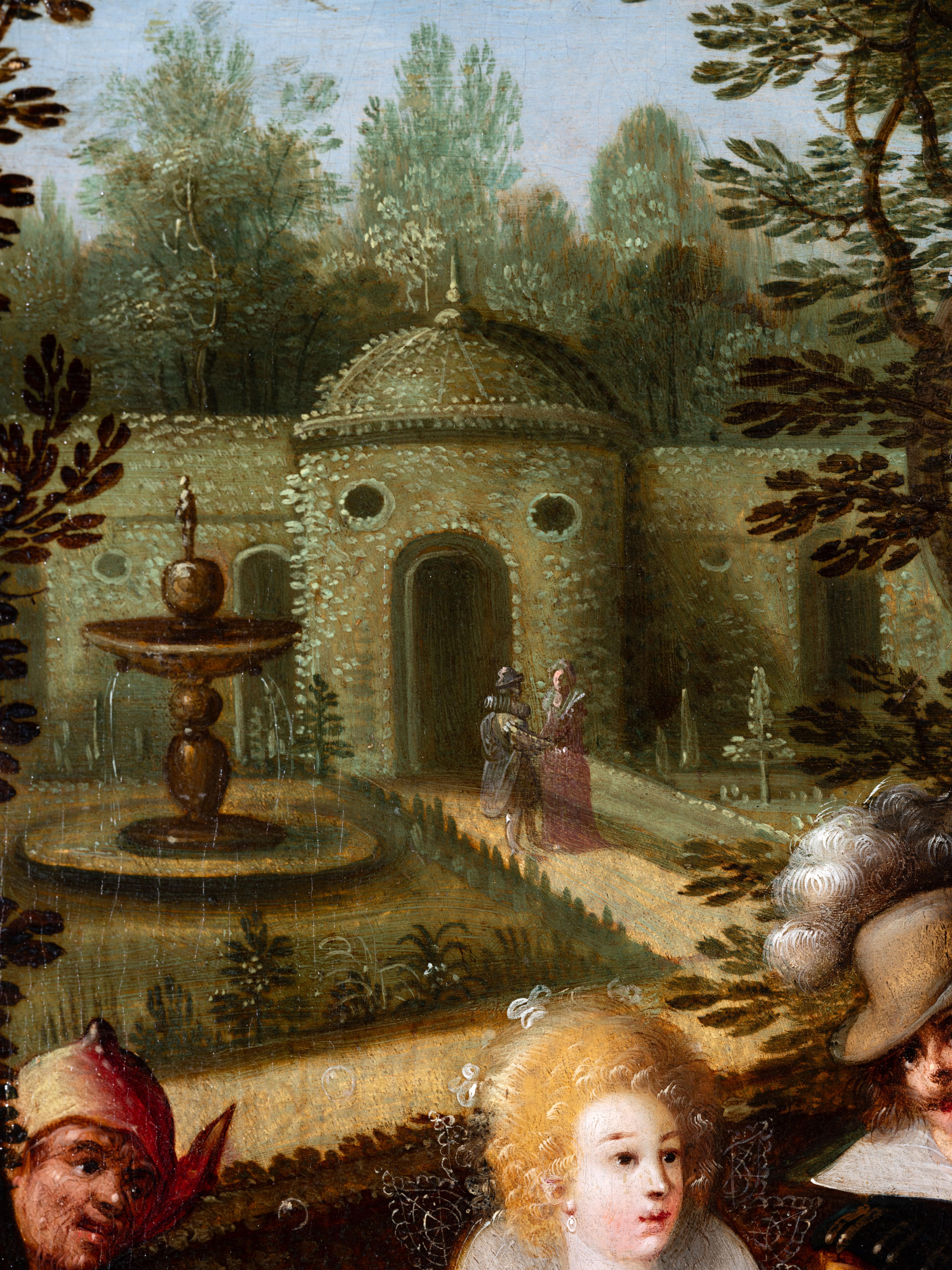 Feast in the Garden of Love, 17th century Antwerp, Louis de Caullery For Sale 7