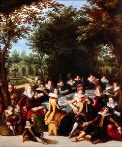 Antique Feast in the Garden of Love, 17th century Antwerp, Louis de Caullery