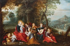 Madonna and Child with Angels, attributed to Louis de Caullery, Flemish, 17th c.