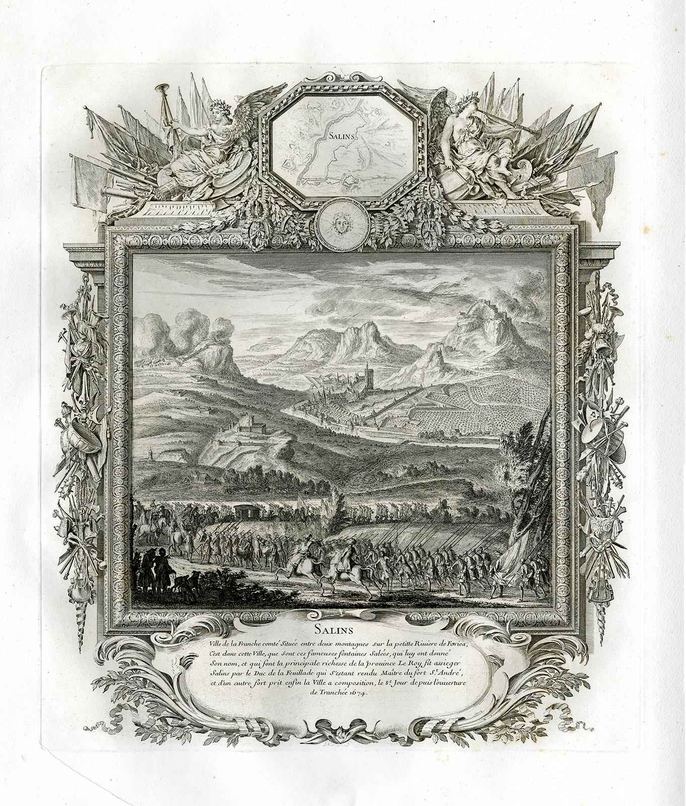 Louis de Chatillon 
Sebastien Le Clerc Figurative Print - Salins [...].