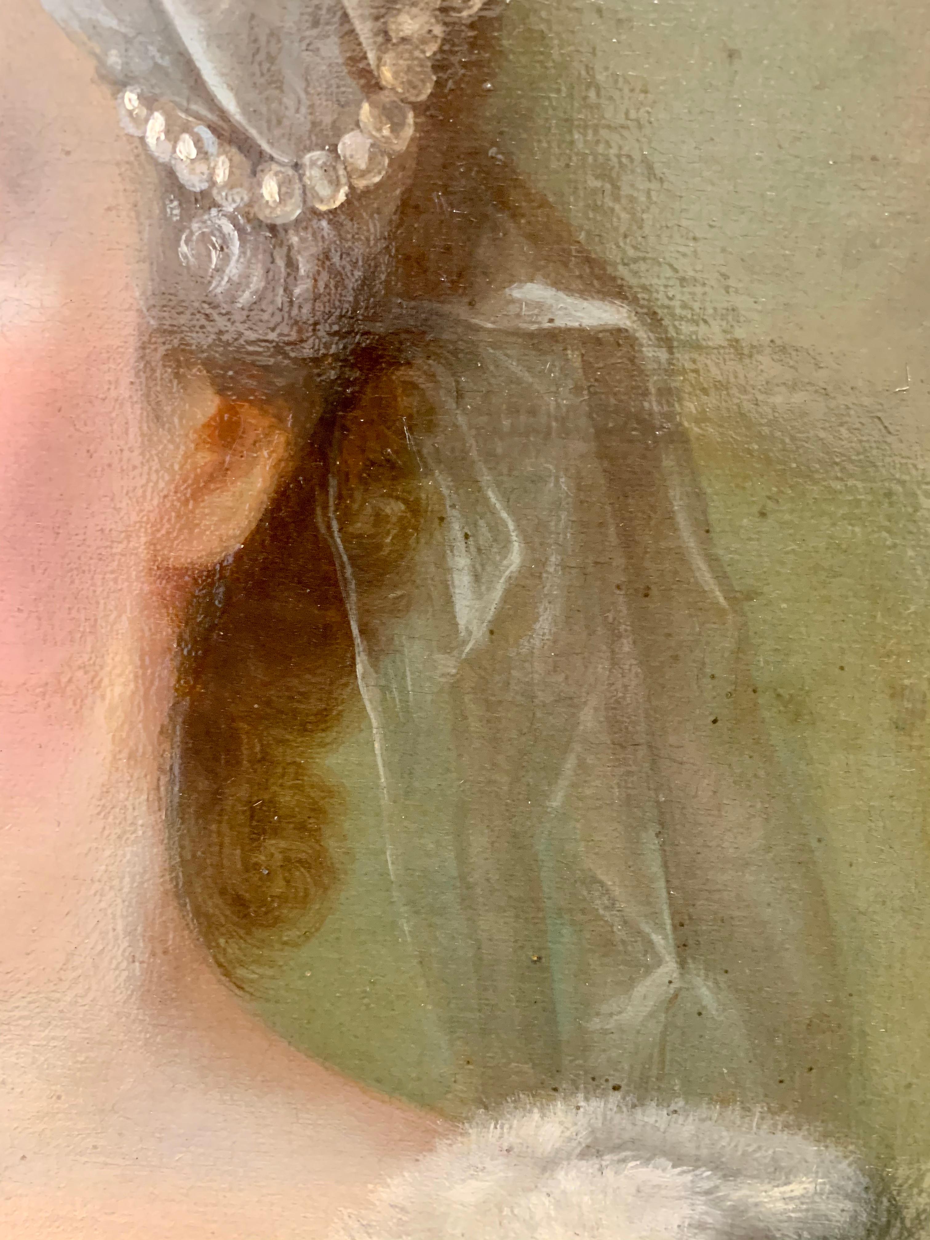 18th century French Old Master Portrait of a woman in oriental costume For Sale 4