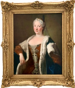 French Old Master del siglo XVIII Retrato de mujer con traje oriental