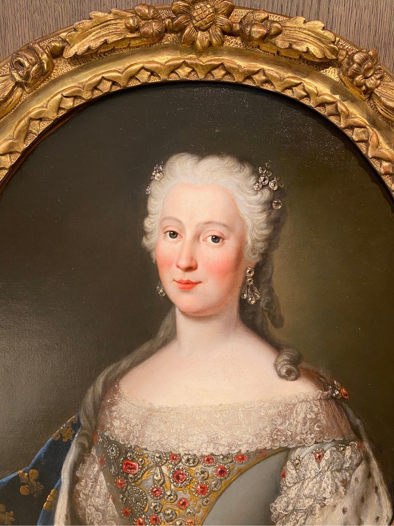 French Old Master Portrait Princess MarieJosèphe de Saxe Dauphine