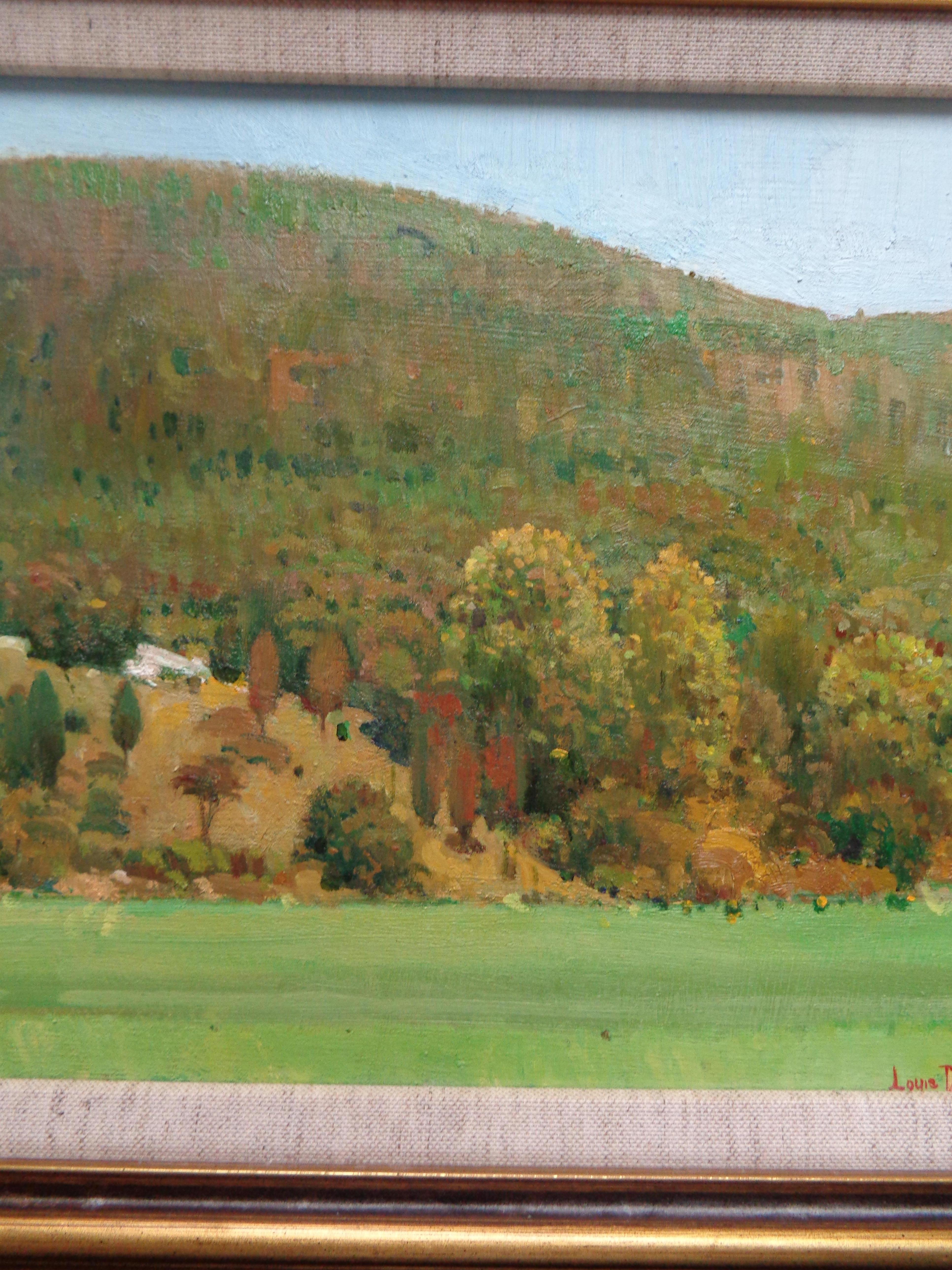 Vermont Hills
oil/panel framed
Salmagundi Club Auction 2003 with auction label
I purchased this painting as is in 2003 at the Salmagundi Club Auction and have owned it since. 

ARTIST'S/DEALERS  STATEMENT
I have been in the art business as an artist