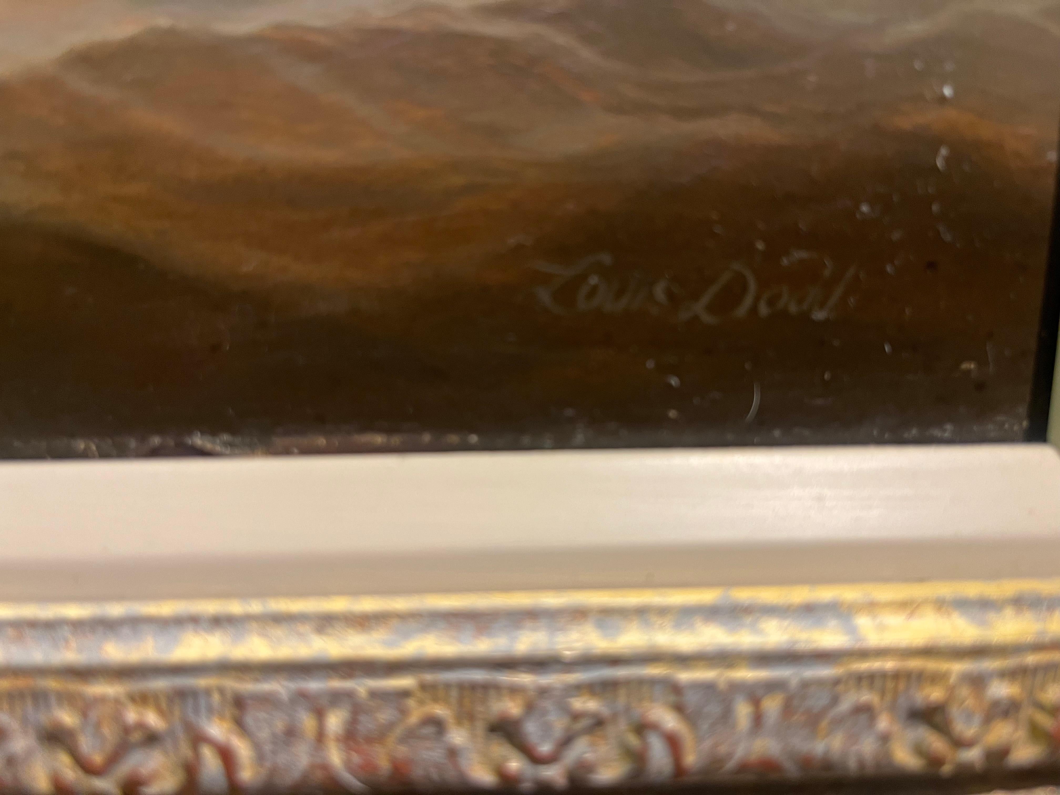 OIL PAINTING By LOUIS DODD 20th CENTURY NAVY / MARITIME PIECE GOLD GILT FRAME For Sale 5