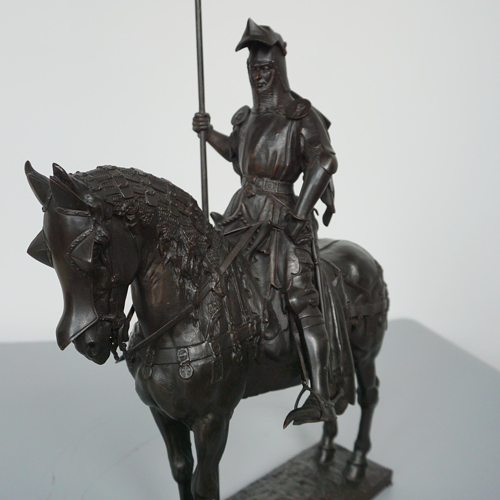 Luigi d'Orléans, scultura in bronzo della fine del XIX secolo di Emmanuel Fremiet in vendita 5