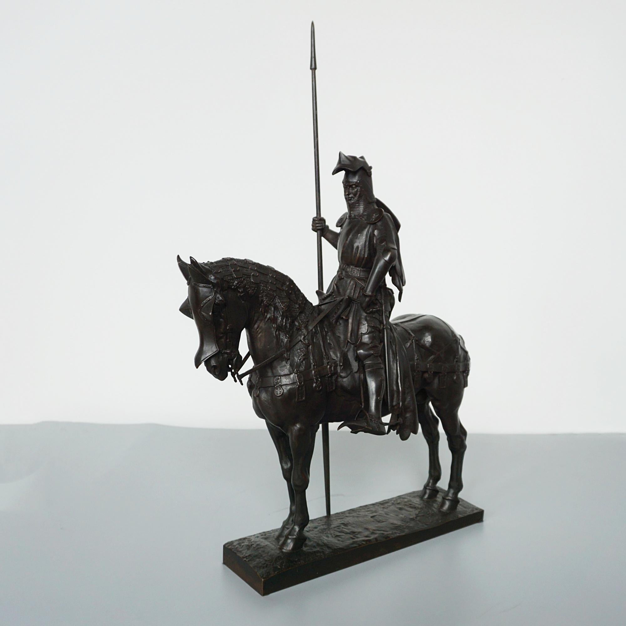 Luigi d'Orléans, scultura in bronzo della fine del XIX secolo di Emmanuel Fremiet In condizioni ottime in vendita a Forest Row, East Sussex