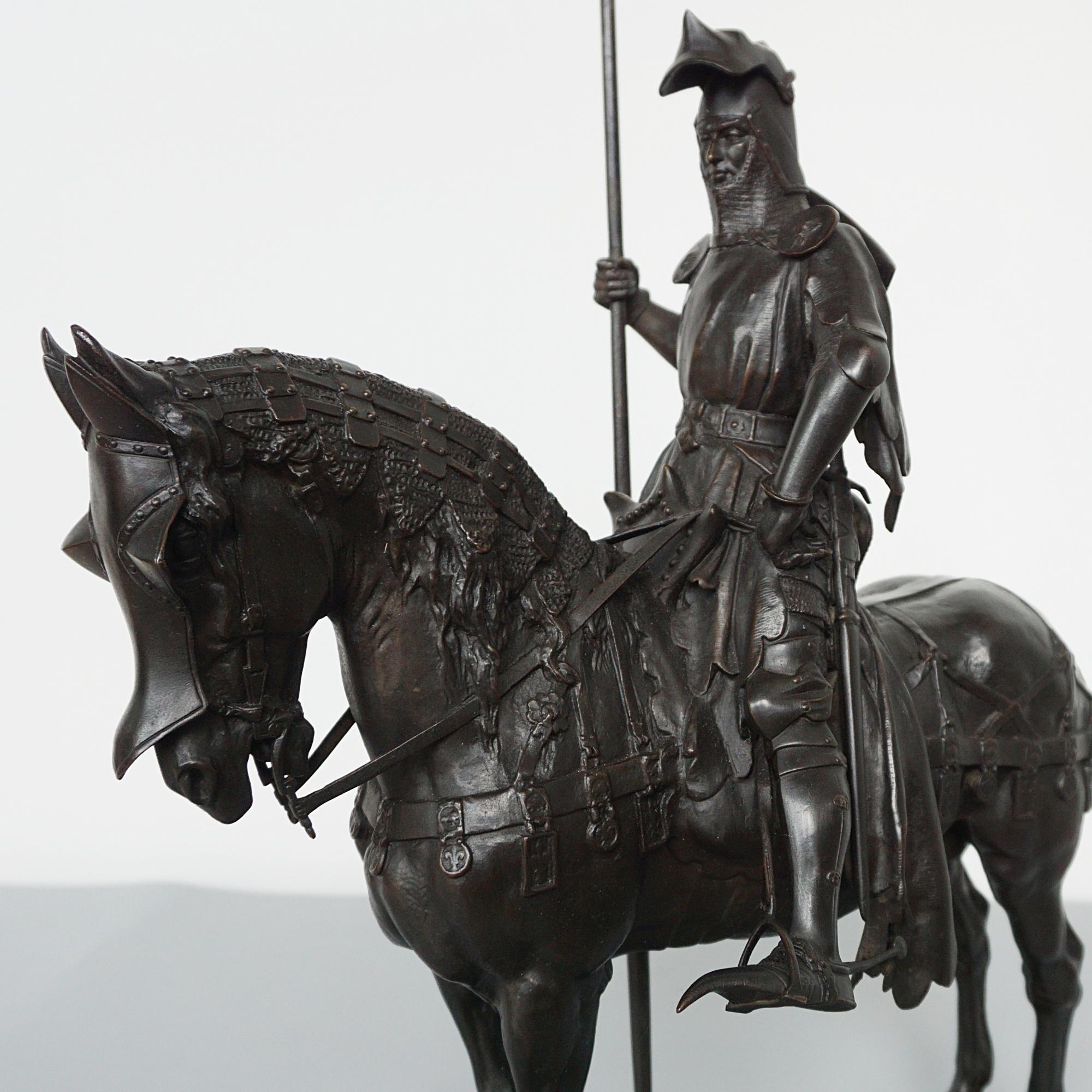 Luigi d'Orléans, scultura in bronzo della fine del XIX secolo di Emmanuel Fremiet in vendita 1