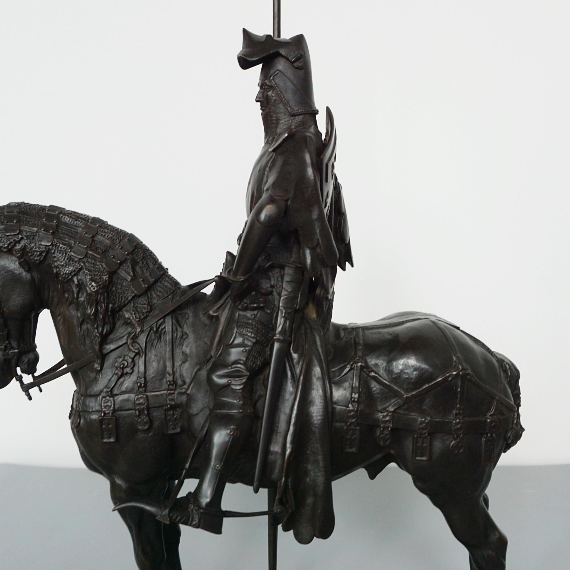 Luigi d'Orléans, scultura in bronzo della fine del XIX secolo di Emmanuel Fremiet in vendita 2