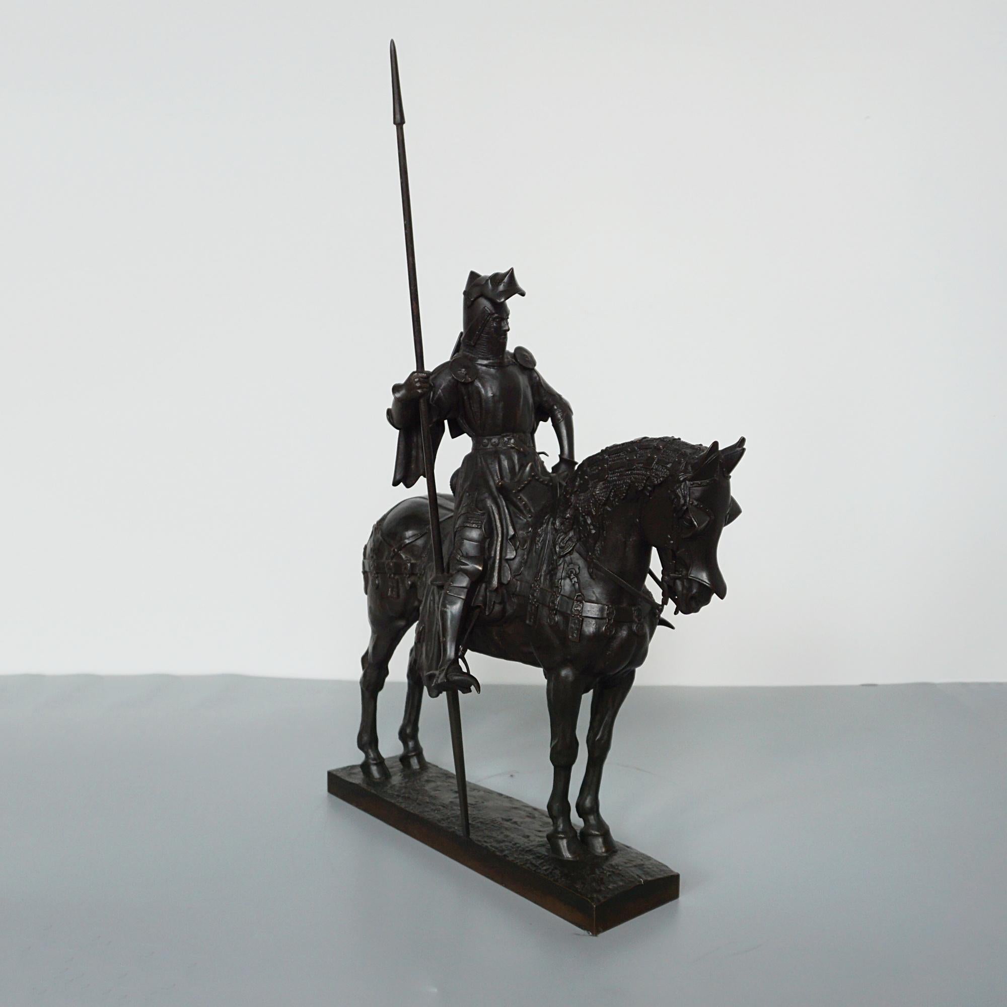 Luigi d'Orléans, scultura in bronzo della fine del XIX secolo di Emmanuel Fremiet in vendita 3