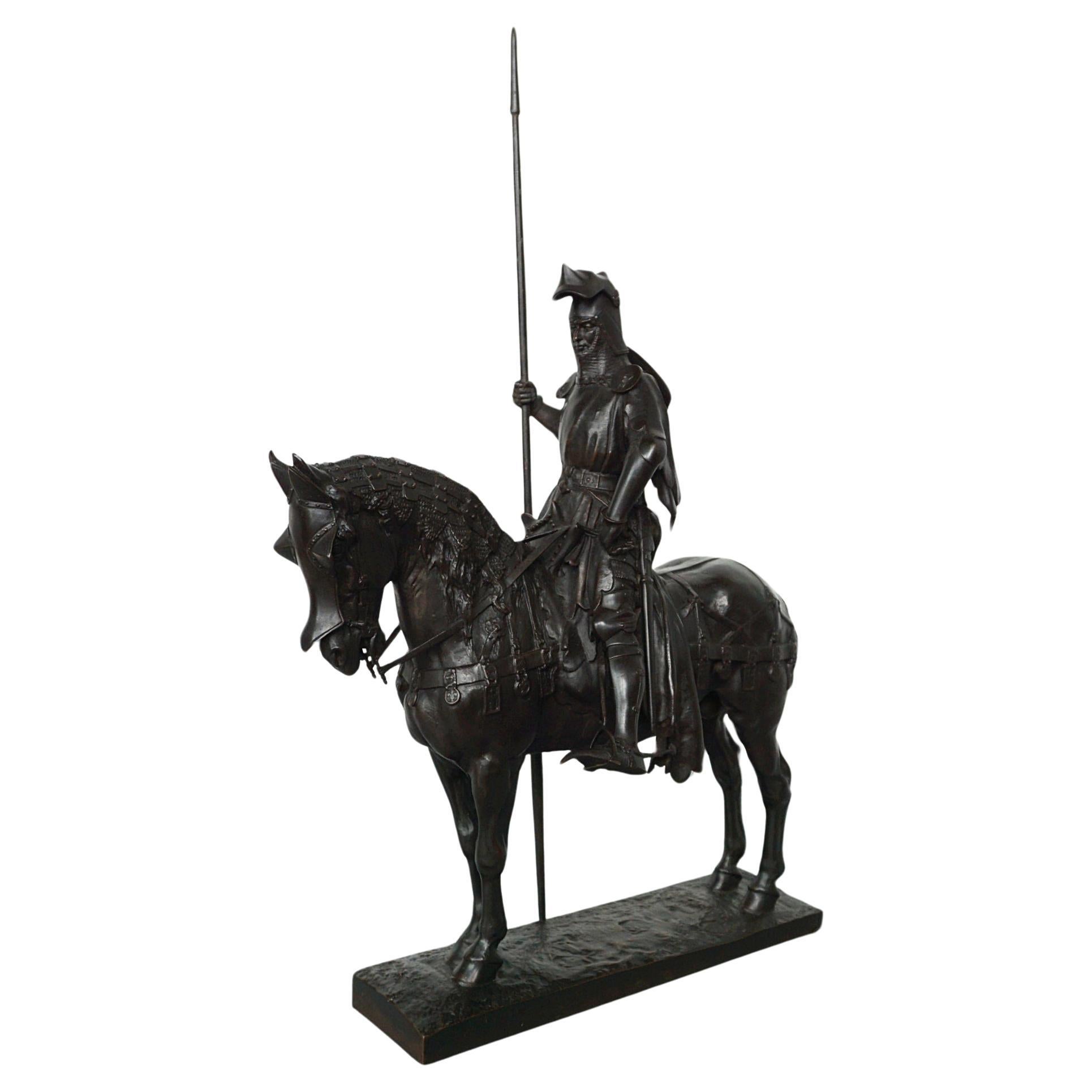 Louis d'Orléans late 19th century bronze sculpture by Emmanuel Fremiet
