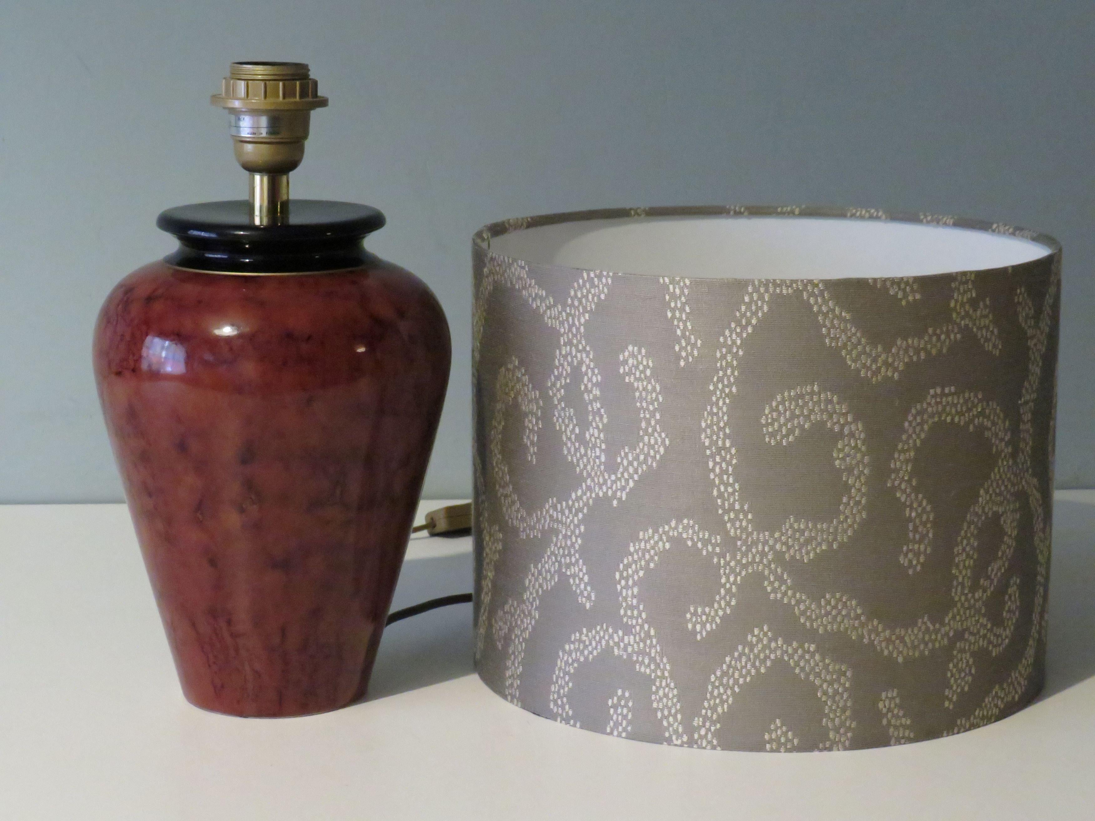 Louis Drimmer Mid century ceramic table lamp, tortoise motif For Sale 1