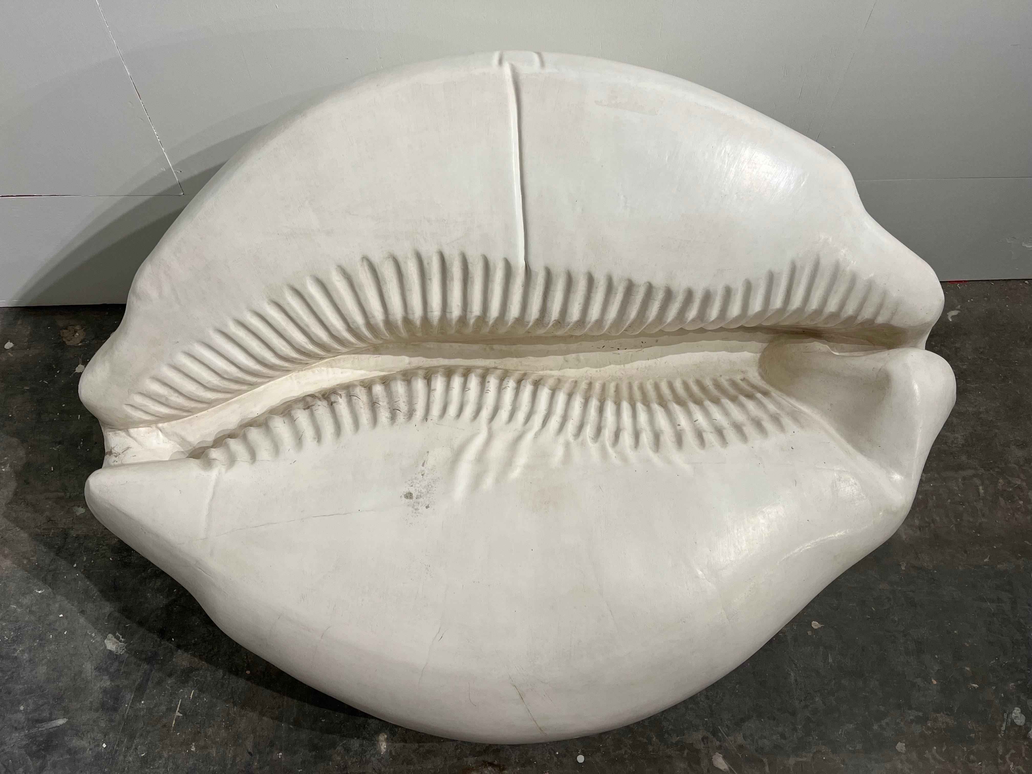 Louis Durot French Post War Artist Cowrie Shell Sofa Settee Sculpture in Polymer For Sale 10