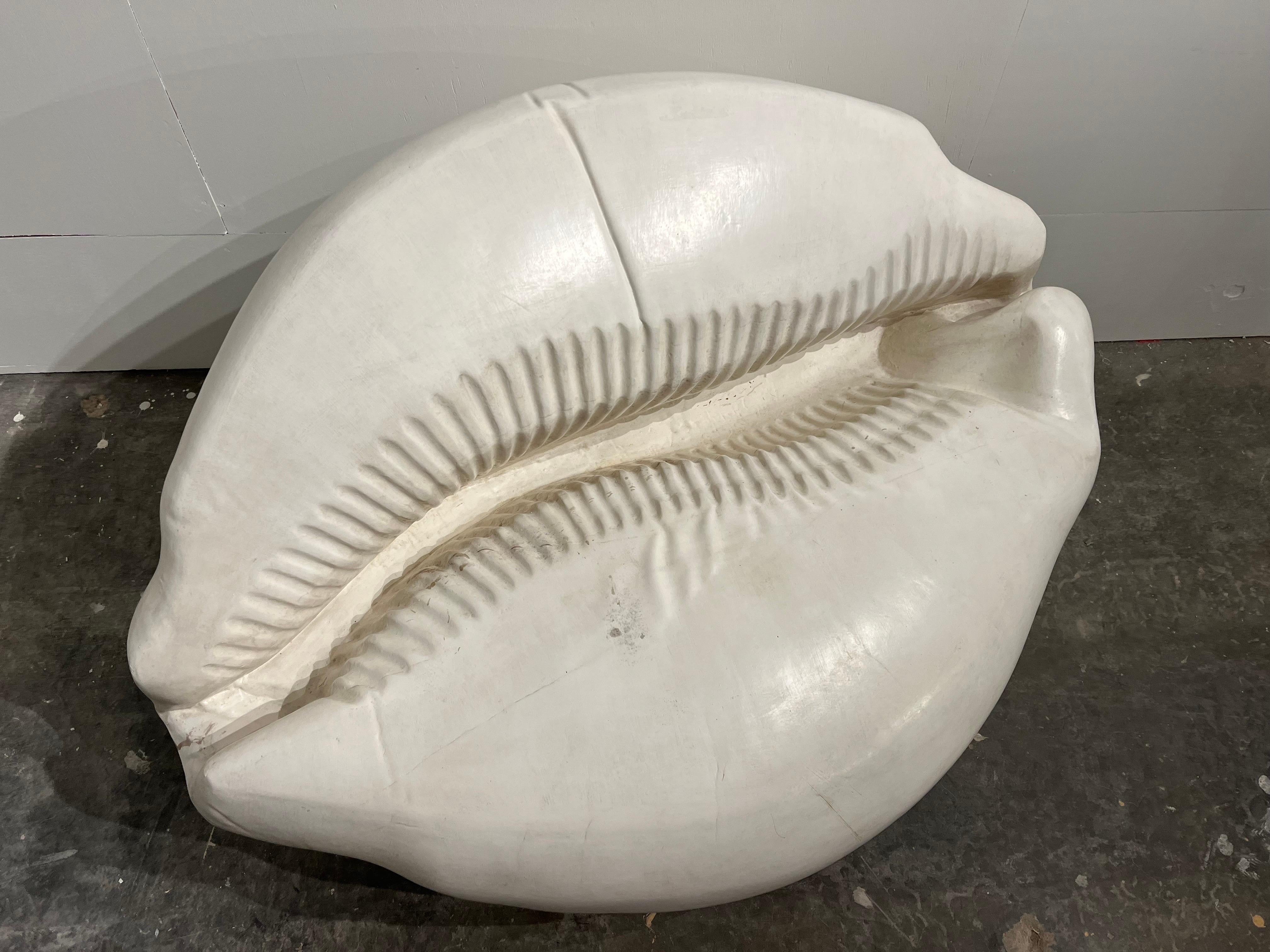 Louis Durot French Post War Artist Cowrie Shell Sofa Settee Sculpture in Polymer For Sale 12