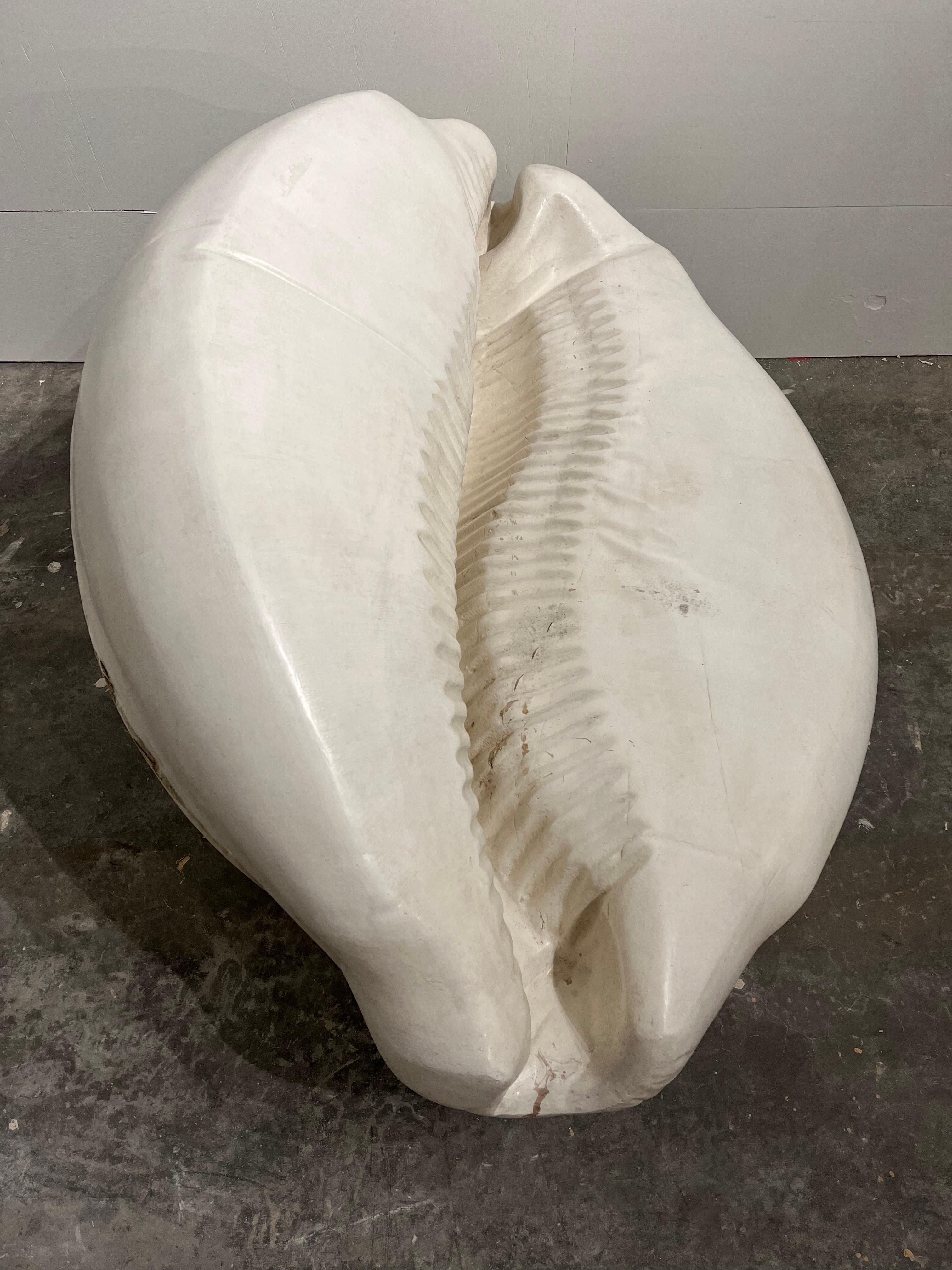 Foam Louis Durot French Post War Artist Cowrie Shell Sofa Settee Sculpture in Polymer For Sale