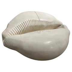 Louis Durot French Post War Artist Cowrie Shell Sofa Settee Sculpture in Polymer
