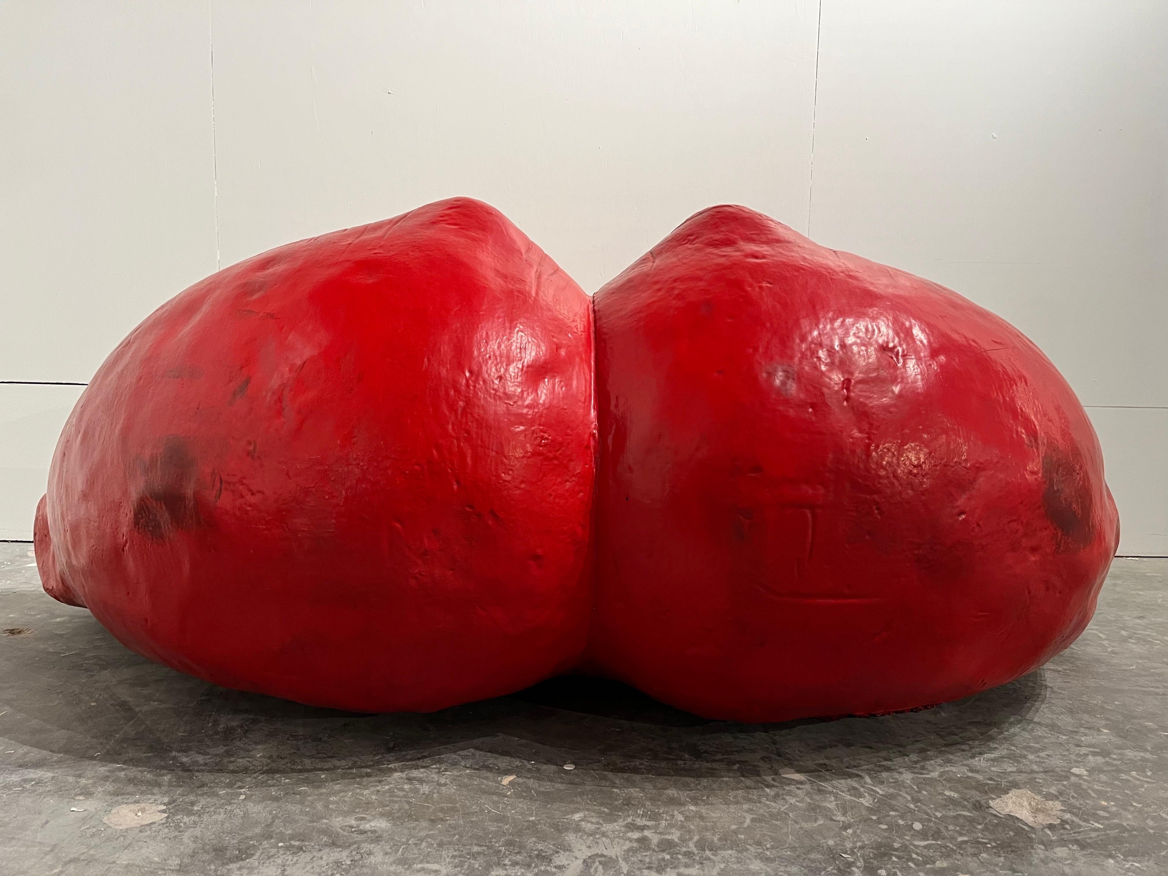 Louis Durot Französisch Nachkriegszeit Künstler Red Lips L'echauffeuse Sofa Sofa-Skulptur im Angebot 6