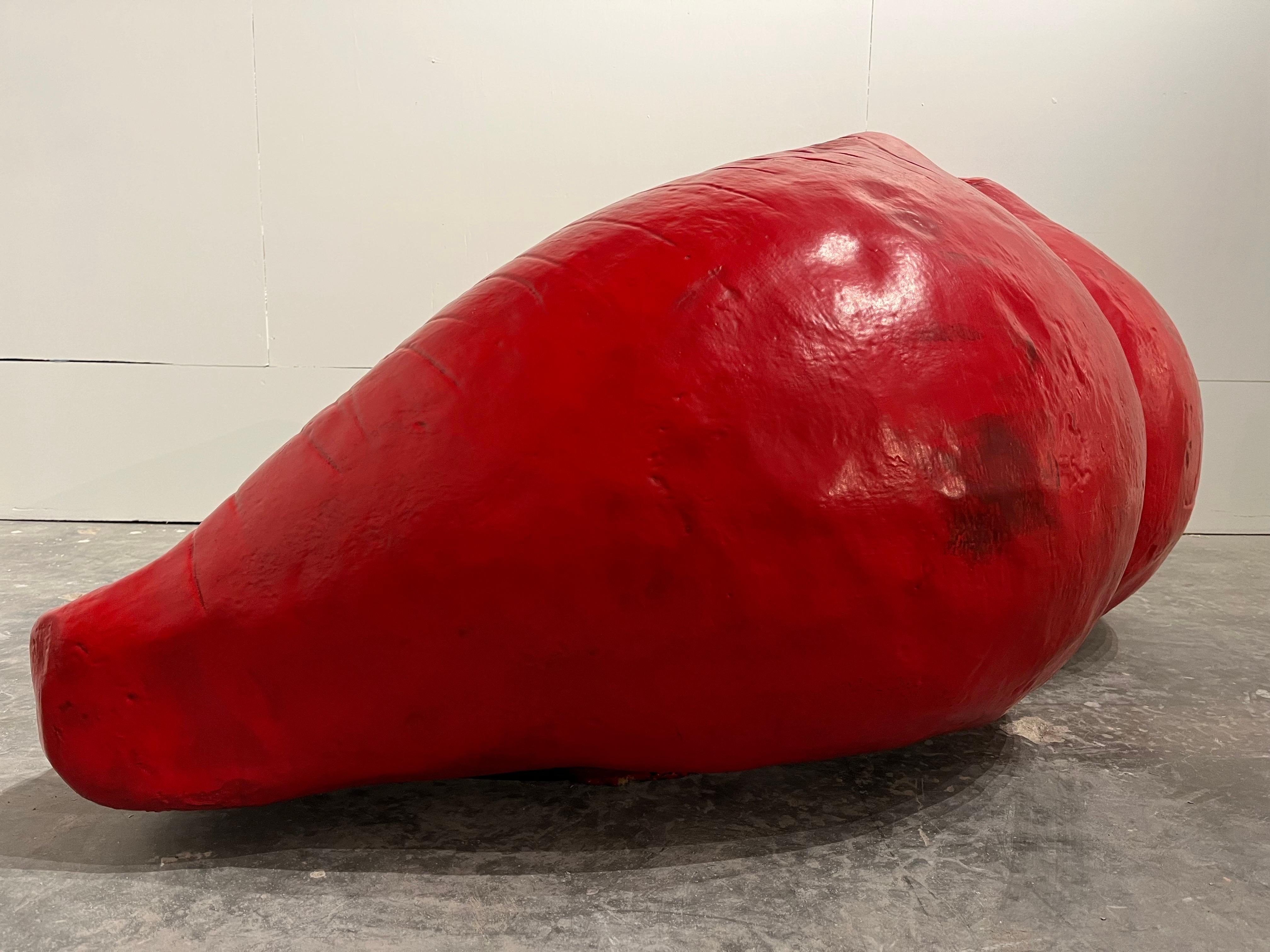Louis Durot Französisch Nachkriegszeit Künstler Red Lips L'echauffeuse Sofa Sofa-Skulptur im Angebot 8