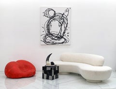 Sedia Pouffesses Louis Durot, firmata, 1990