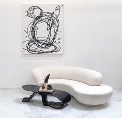 Louis Durot Tongue Coffee Table in Jet Black